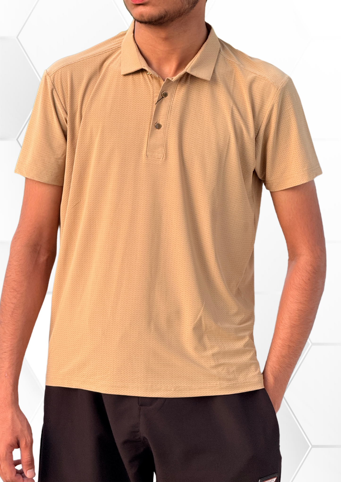 Mesh Knit Polo Shirt